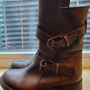 Steve Madden leather moto boots